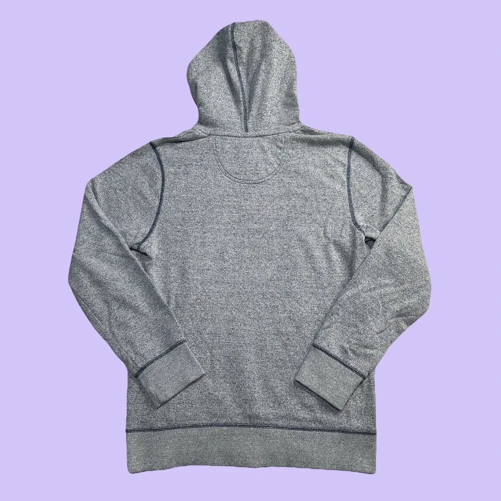 Converse Hoodie Boys L Grey All Star Pullover Logo Kangaroo Pocket Sweatshirt